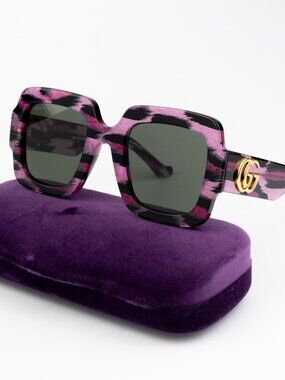NEW Gucci GG1547S 003 Black Grey Women Square Sunglasses GG 1547S